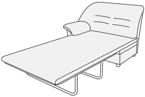Модуль 2-местный с левым подлокотником с механизмом Премьер