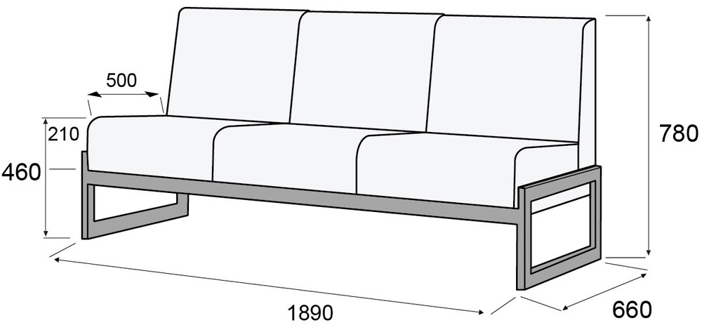 Диван 3-х местный Сигма Люкс