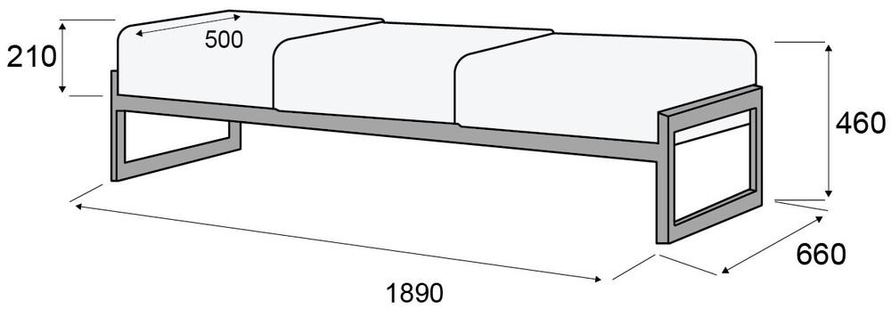Банкета 3-х местная Сигма