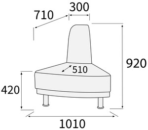 Модуль угловой 300 внешний Снейк