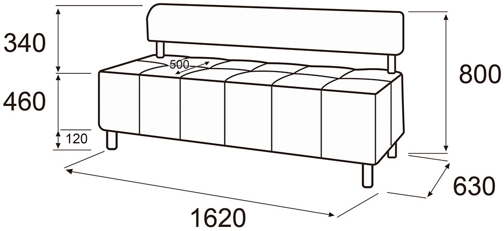 Модуль 3-х местный без подлокотников Спринт МП