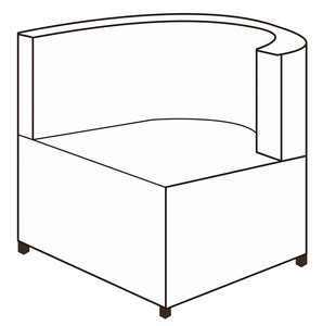 Кресло с левым подлокотником Твинкс