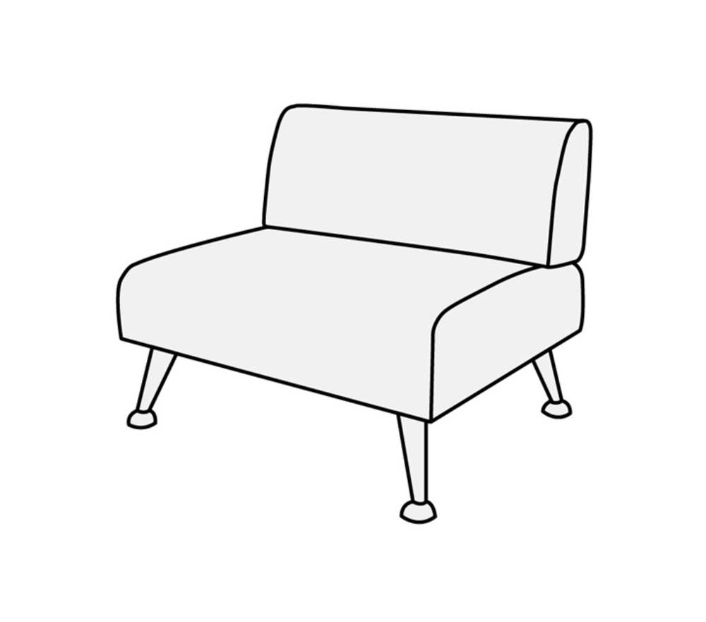 Модуль 1-местный без подлокотников Вейт