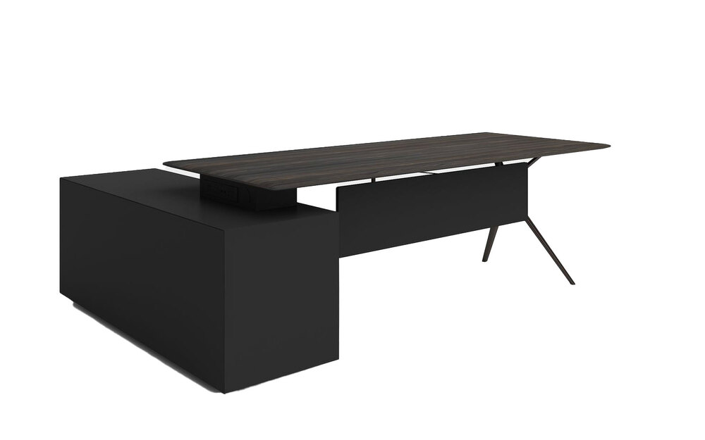 Cтол письменный с боковой тумбой (правый)