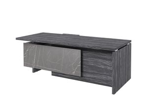 Стол руководителя с опорной тумбой (правый) (Фурнитура INOX)