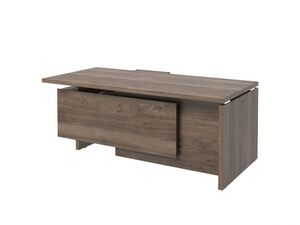 Стол руководителя с опорной тумбой (правый) (Фурнитура черная)