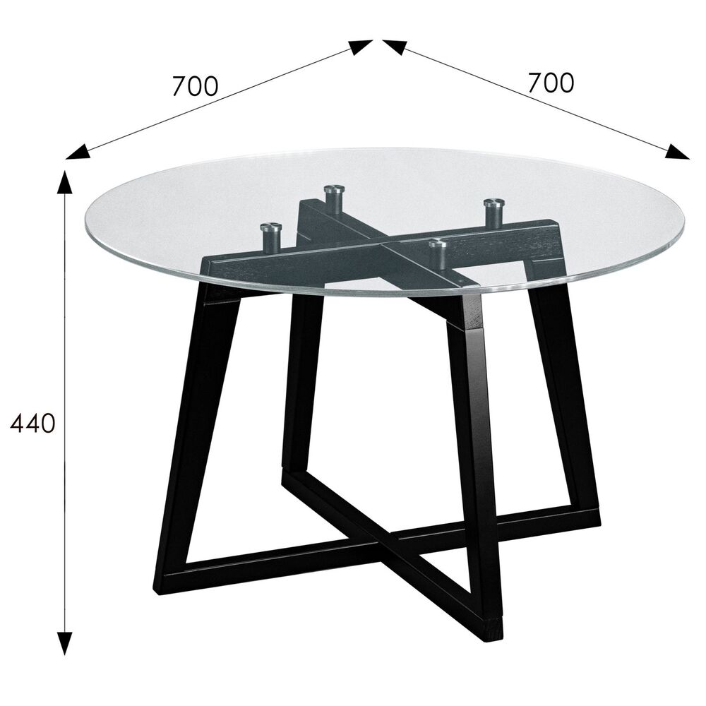 Стол журнальный стекло прозрачное (круг)