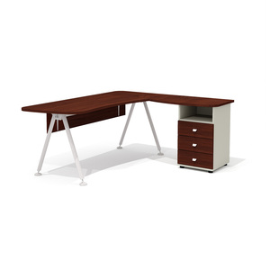 Составной эргономичный стол на металлокаркасе правый