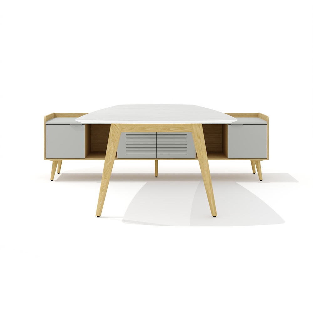 Конференц-стол с опорной тумбой