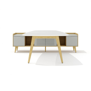 Конференц-стол с опорной тумбой