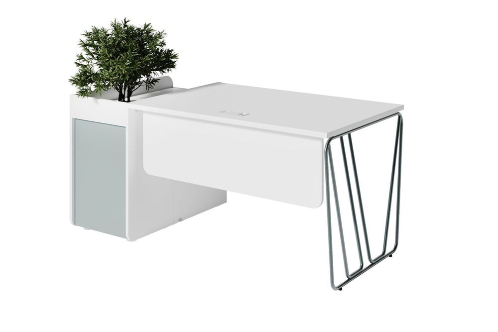 Композиция стол с ажурной ногой и тумбами