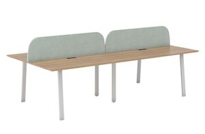 Рабочая станция на 4 места с экраном