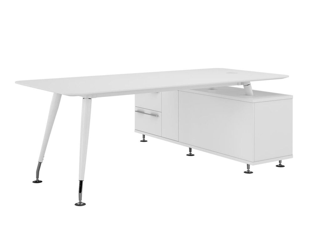 Стол руководителя с опорной тумбой левой