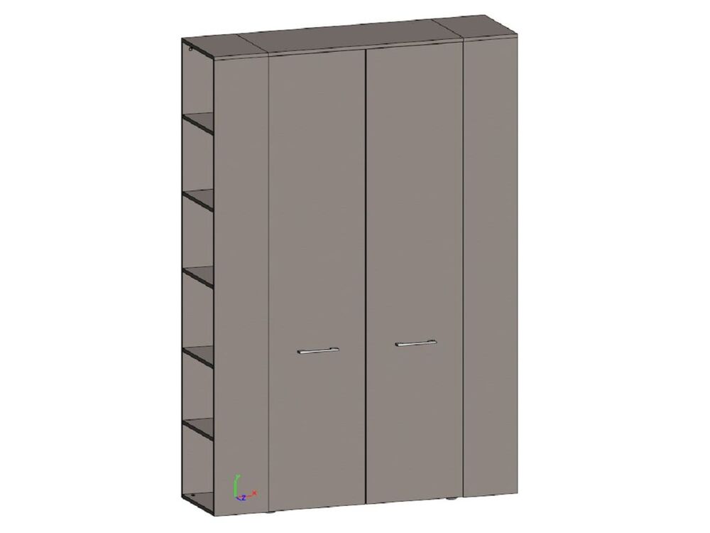 Гардероб с боковыми стеллажами