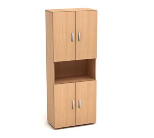 Шкаф высокий одна открытая полка