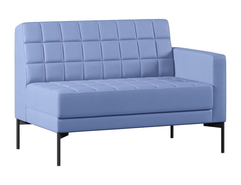 Секция с подлокотником двухместный левый