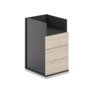 Тумба приставная 3 ящ. метаб.+ниша, без топа