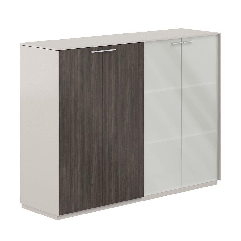 Шкаф средний + Шкаф средний со стеклом мат.