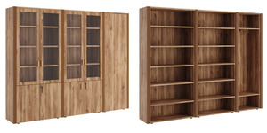 Шкаф для бумаг с гардеробом 5 створок