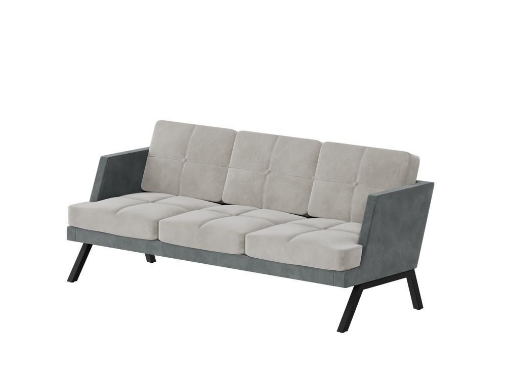 Диван трёхместный с декором из пуговиц