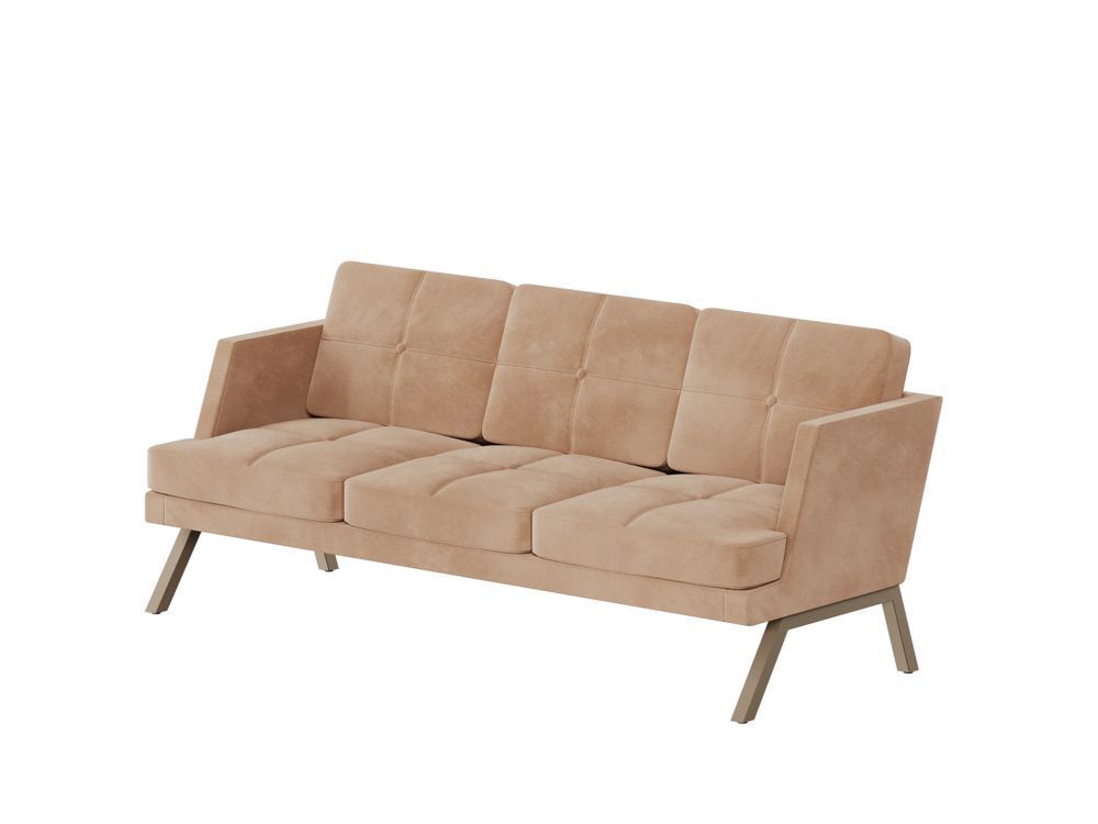 Диван трёхместный с декором из пуговиц