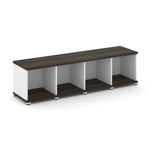 Стеллаж четыре узкие секции, 1 ниша