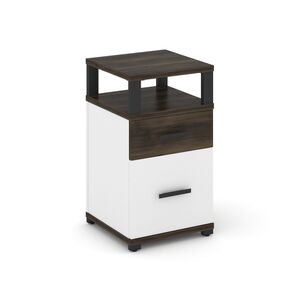 Тумба приставная 1 ящик + 1 распашной фасад с надставкой