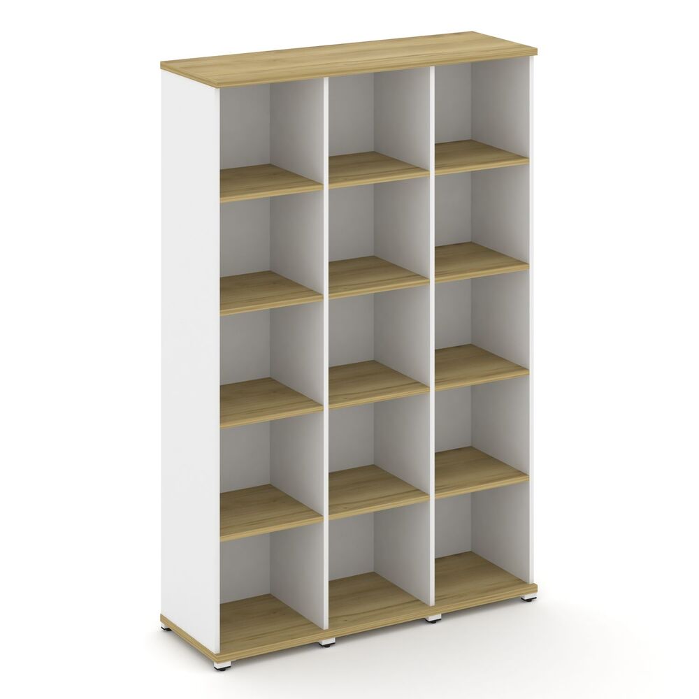 Стеллаж три узкие секции, 5 ниш