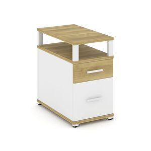 Тумба приставная 1 ящик + 1 распашной фасад с надставкой