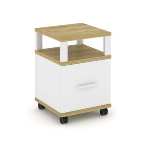 Тумба мобильная 1 распашной фасад с надставкой