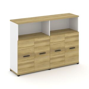 Шкаф две широкие секции, 3 ниши