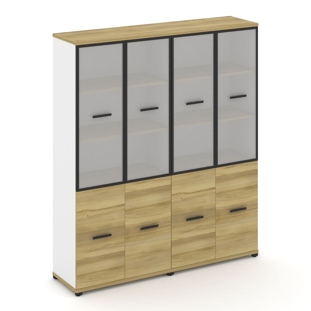 Шкаф две широкие секции, 5 ниш