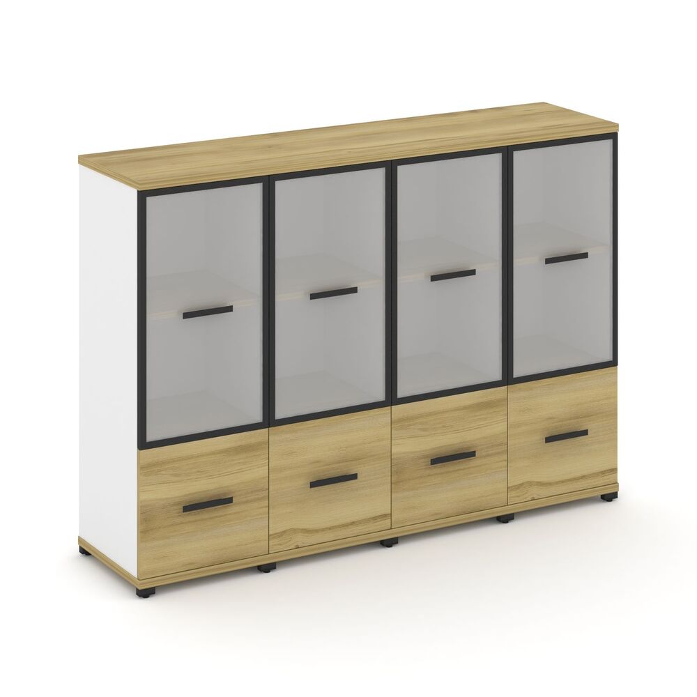 Шкаф четыре узкие секции, 3 ниши