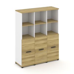 Шкаф три узкие секции, 4 ниши