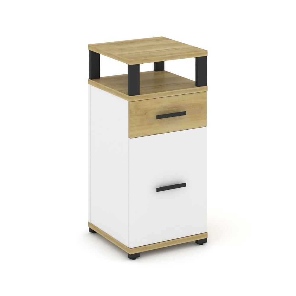 Тумба опорная/приставная 1 ящик + 1 распашной фасад с надставкой