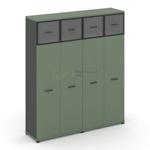 Шкаф две широкие секции, 5 ниш