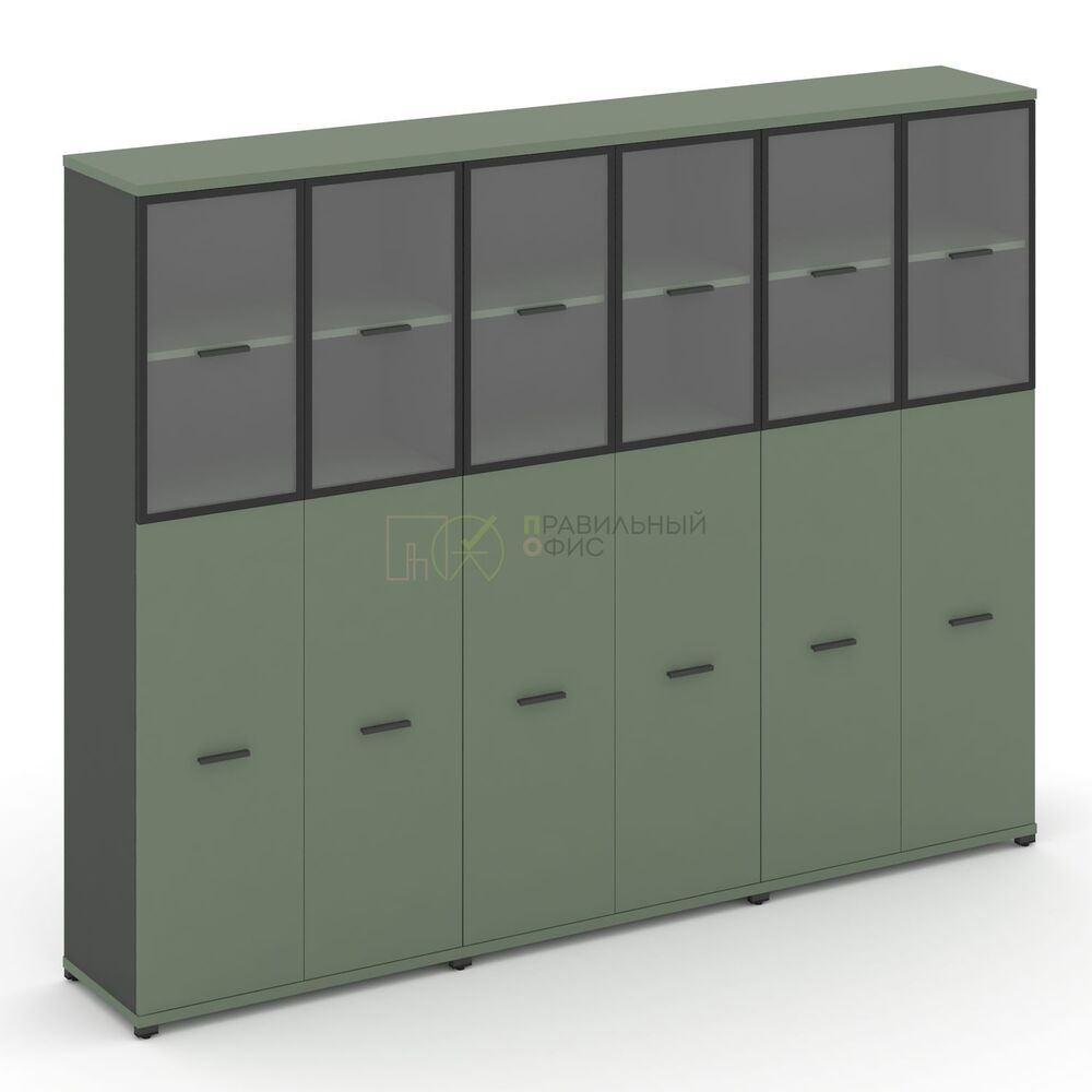 Шкаф три широкие секции, 5 ниш