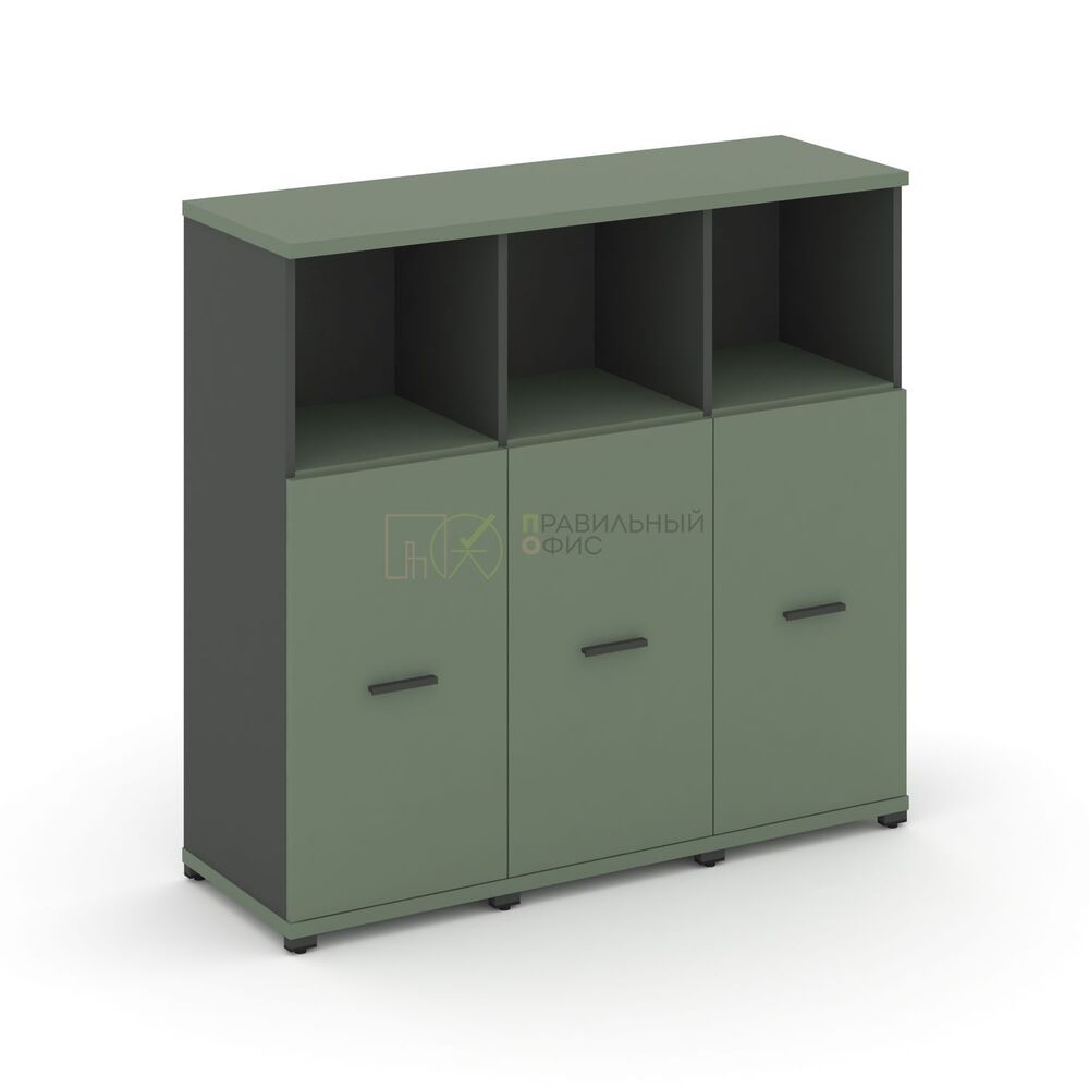 Шкаф три узкие секции, 3 ниши