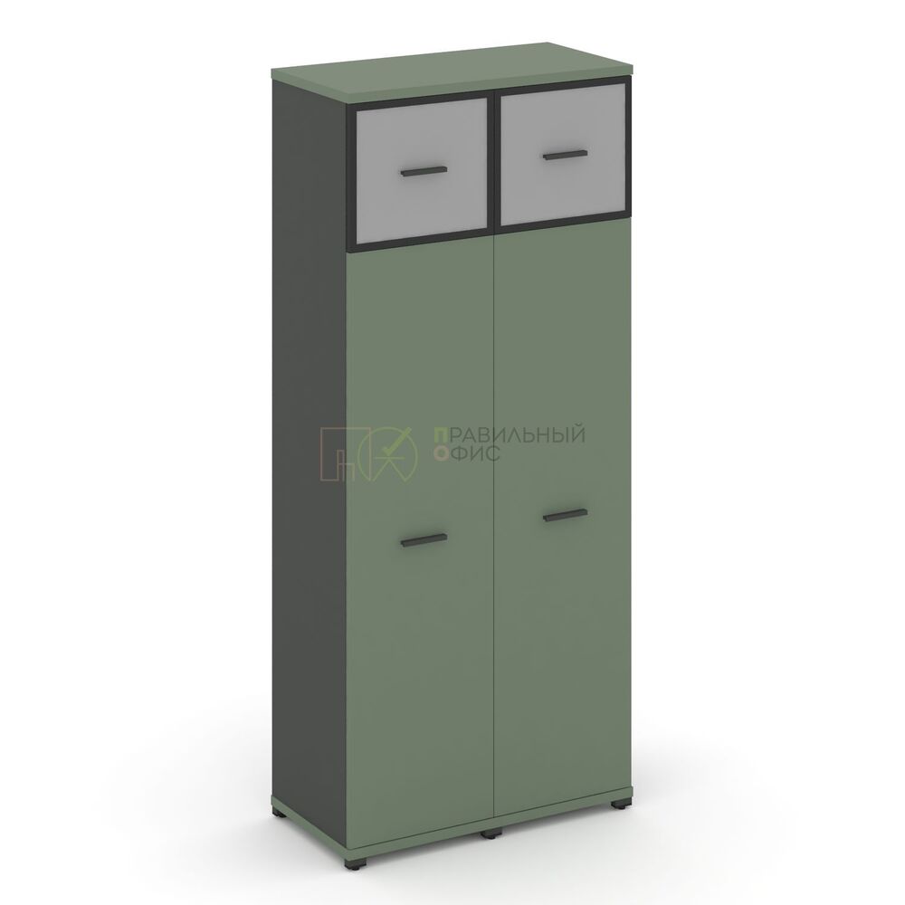 Шкаф две узкие секции, 5 ниш