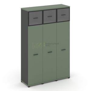 Шкаф три узкие секции, 5 ниш