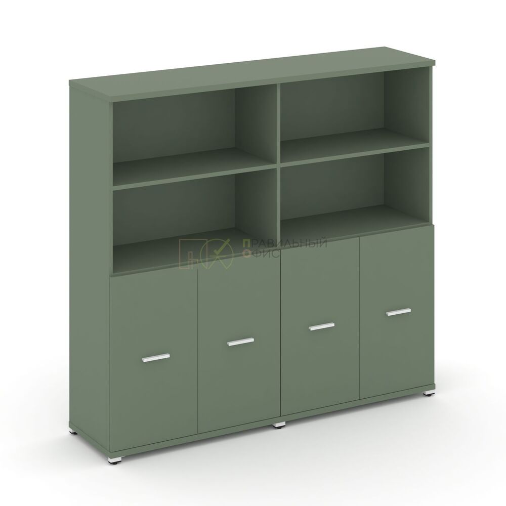 Шкаф две широкие секции, 4 ниши