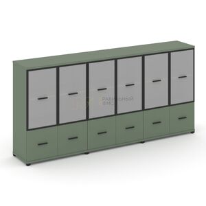 Шкаф три широкие секции, 3 ниши