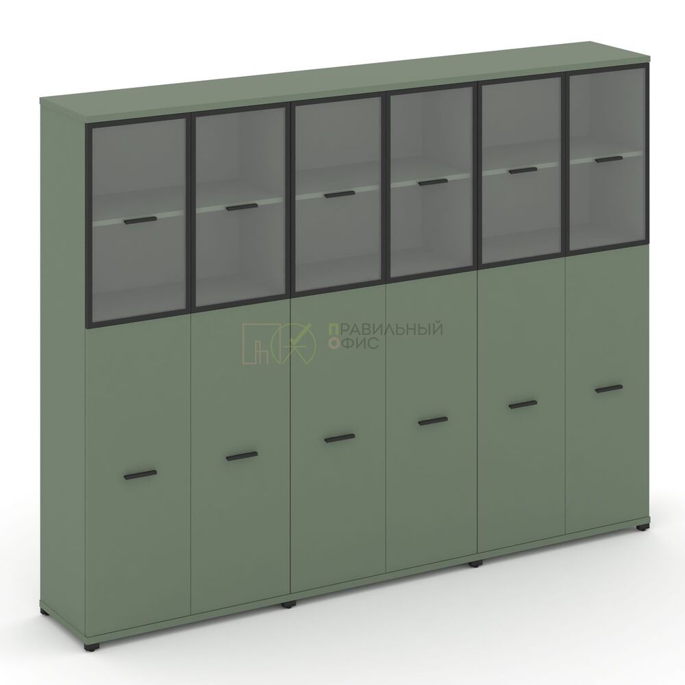 Шкаф три широкие секции, 5 ниш