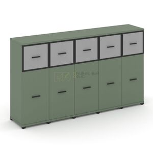 Шкаф пять узких секций, 3 ниши