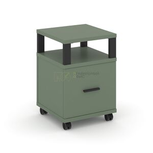 Тумба мобильная 1 распашной фасад с надставкой
