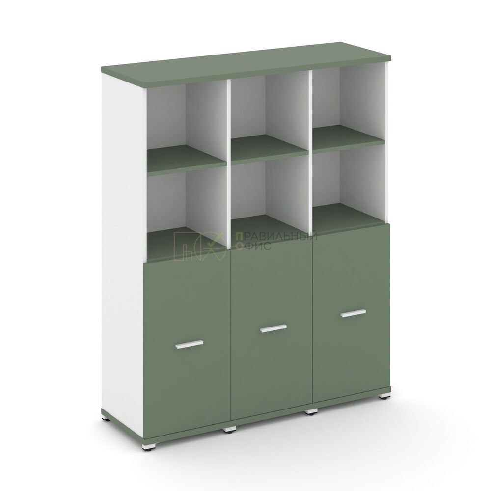 Шкаф три узкие секции, 4 ниши