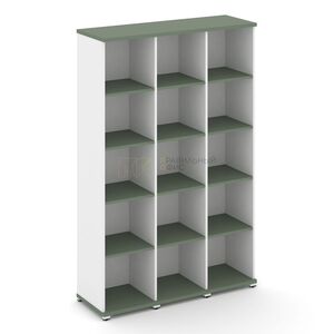 Стеллаж три узкие секции, 5 ниш