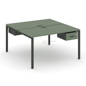 Рабочая станция двухсторонняя с подвесными тумбами на 2 места