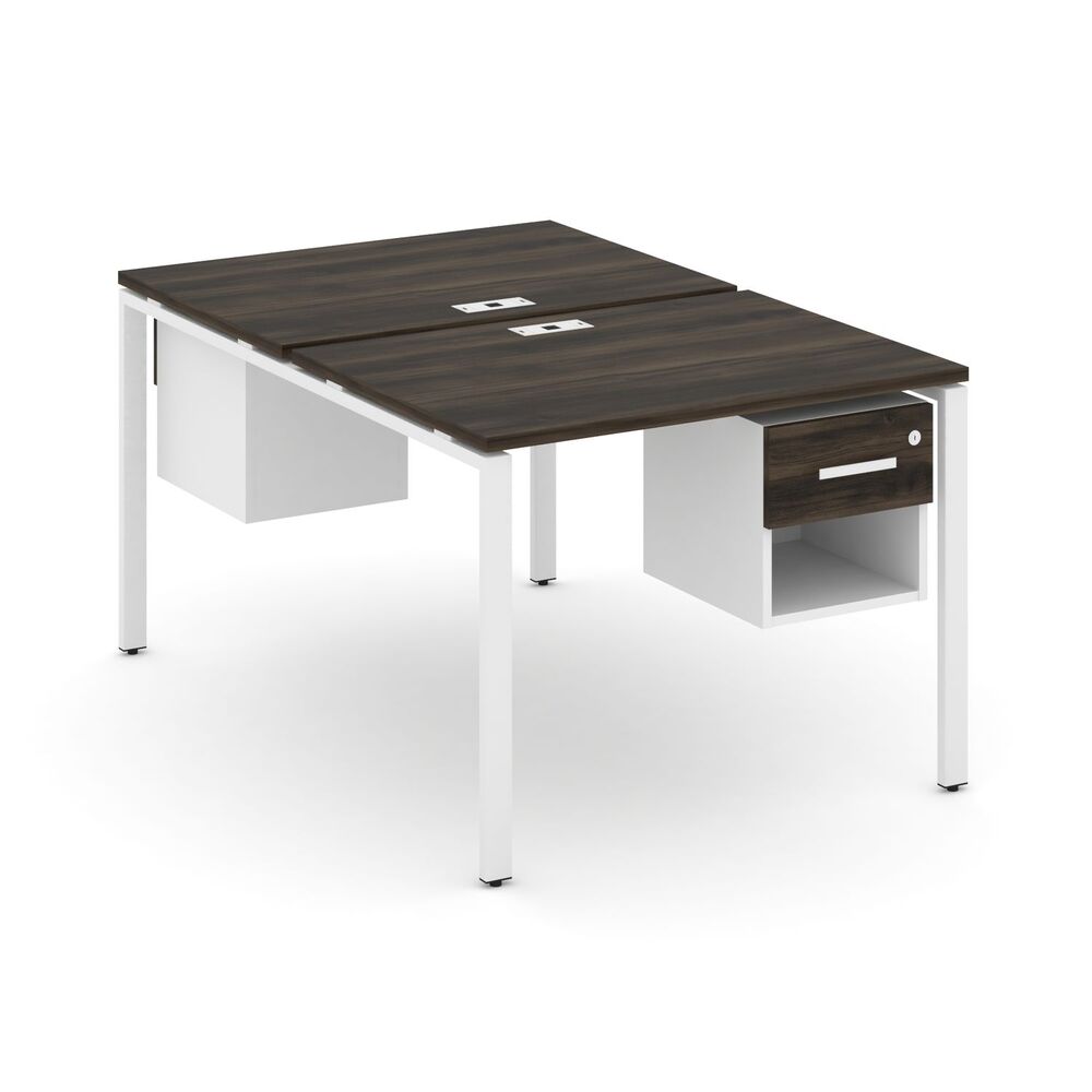 Рабочая станция двухсторонняя с подвесными тумбами на 2 места