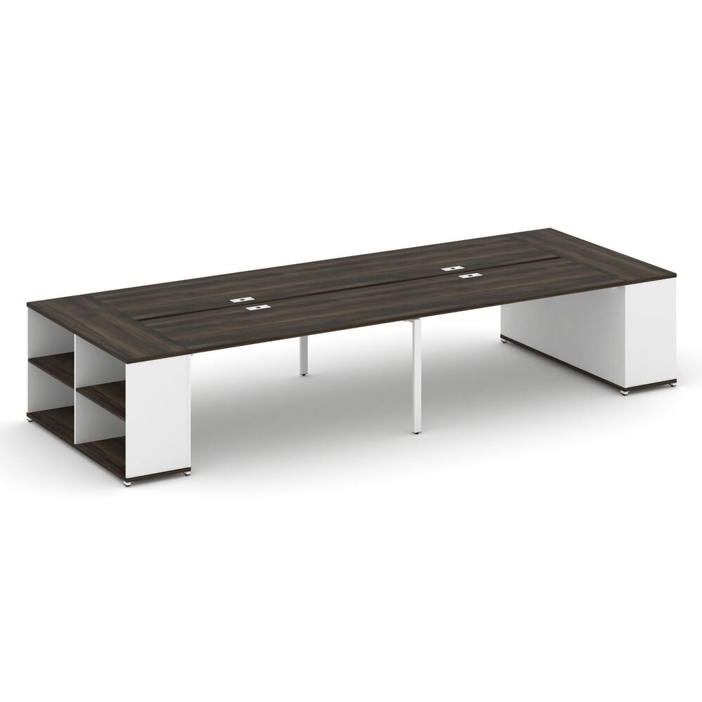 Рабочая станция с опорными стеллажами